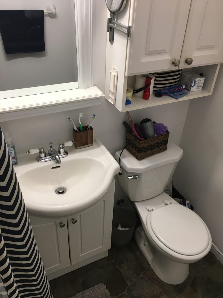 Home Makeover for Renters Bathroom