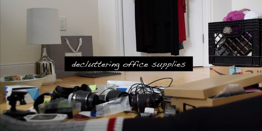 Decluttering Office Supplies KonMari Method